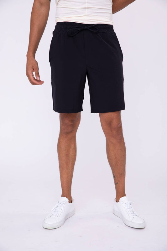 Drawstring Shorts with Pockets -Black (In-Store)