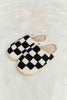 Melody Checkered Print Plush Slide Slippers