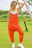 V-Neck Pocketed Jumpsuit