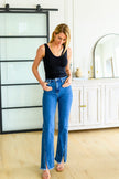 Judy Blue - Caitlin High Rise Split Hem Straight Jeans