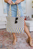 Checkerboard Lazy Wind Big Bag in Lilac & Yellow