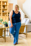 Judy Blue - Caitlin High Rise Split Hem Straight Jeans