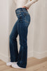 Judy Blue - Josephine Mid Rise Raw Hem Bootcut Jeans