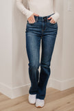 Judy Blue - Josephine Mid Rise Raw Hem Bootcut Jeans