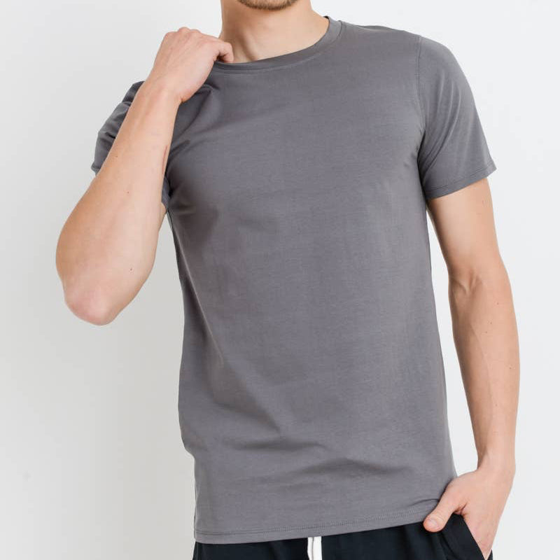 Cool Touch Cotton Blend Crewneck Essential Active Light Grey Shirt
