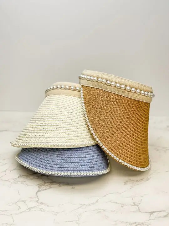 Pearl Lined Sun Visors in Three Colors