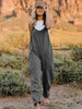 V-Neck Pocketed Jumpsuit