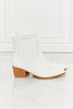 MMShoes Love the Journey Stacked Heel Chelsea Boot in White